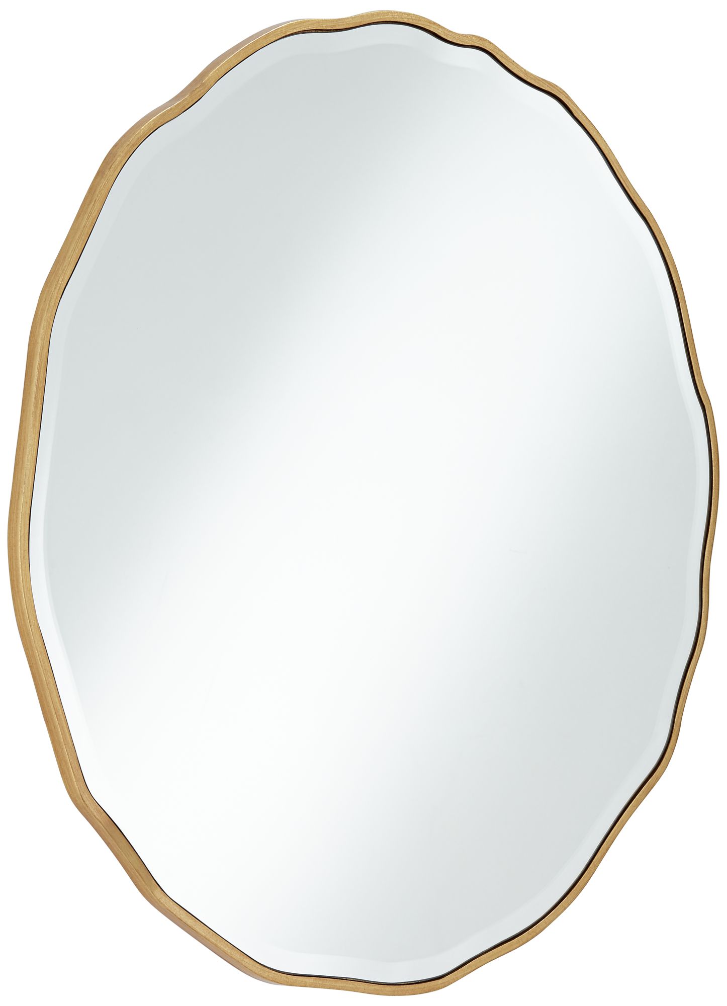 Image 6 Noble Park Lissa Gold Waved Edge 31 1/2" x 31 1/2" Wall Mirror more views