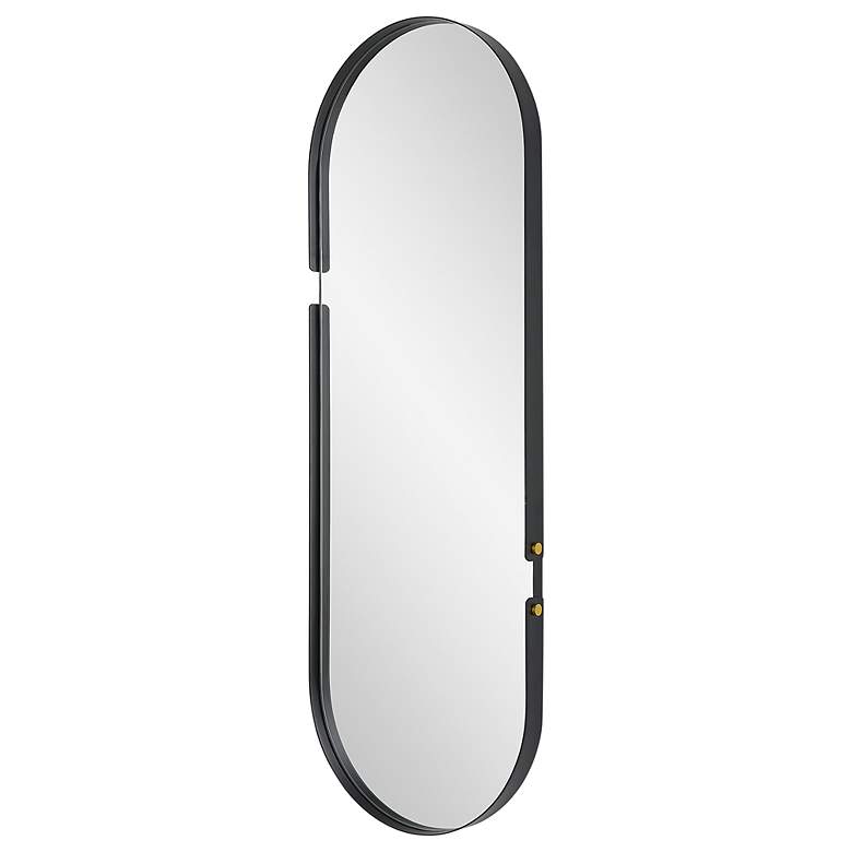 Image 5 Noble Park Lumiere Matte Black 15" x 43 1/4" Wall Mirror more views