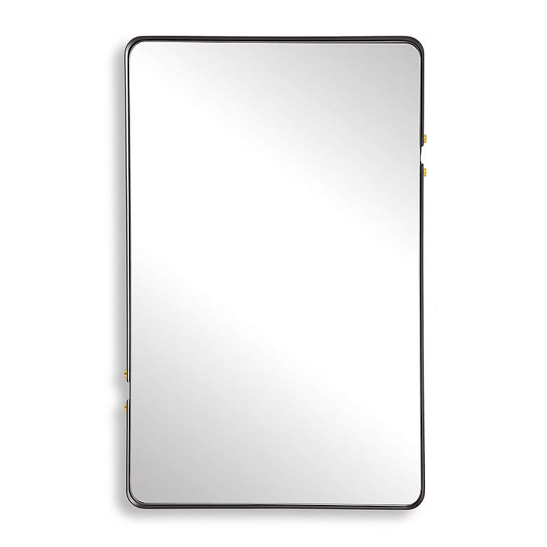 Image 2 Noble Park Lumiere Matte Black 20 1/2" x 32 1/4" Wall Mirror