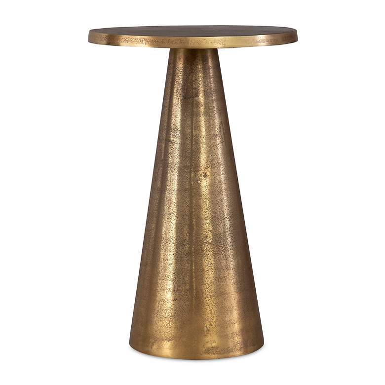Image 2 Noble Park Lyra 12 3/4" Wide Antique Brass Accent Table