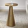 Thumbnail1 of Noble Park Lyra 12 3/4" Wide Antique Brass Accent Table
