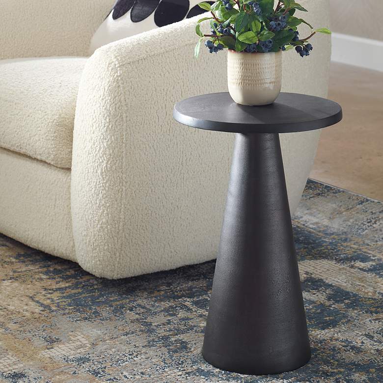 Image 1 Noble Park Lyra 12 3/4" Wide Dark Bronze Accent Table