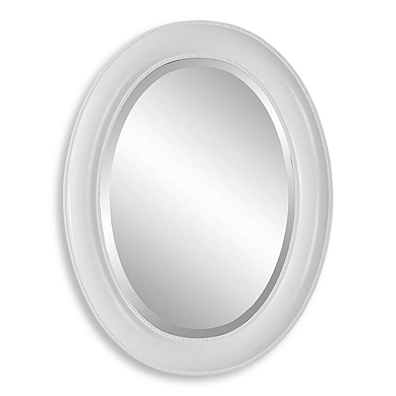 Image 2 Noble Park Madison Pure White 22 1/4" x 29 1/4" Wall Mirror
