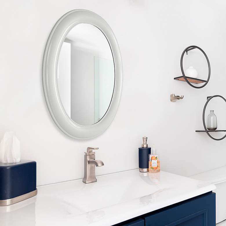 Image 3 Noble Park Madison Pure White 22 1/4" x 29 1/4" Wall Mirror more views