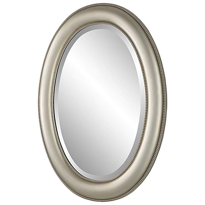 Image 4 Noble Park Madison Silver 22 1/4" x 29 1/4" Oval Wall Mirror more views