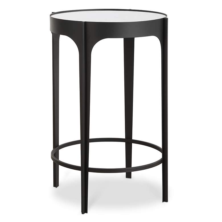 Image 2 Noble Park Maeve 16"W Black Accent Table w/ Mirrored Top