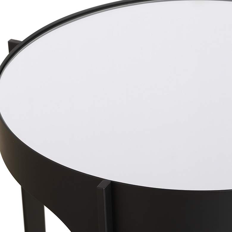 Image 5 Noble Park Maeve 16"W Black Accent Table w/ Mirrored Top more views