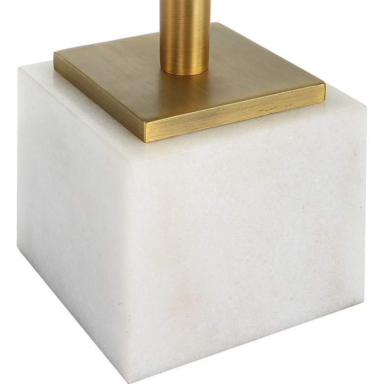 Image 6 Noble Park Magnolia 11"W Brass Plated and Glass Accent Table more views