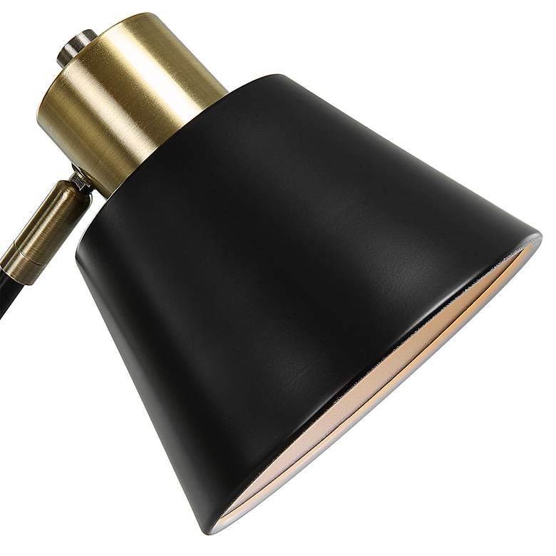 Image 4 Noble Park Mathis Black and Brass USB Desk Lamp more views