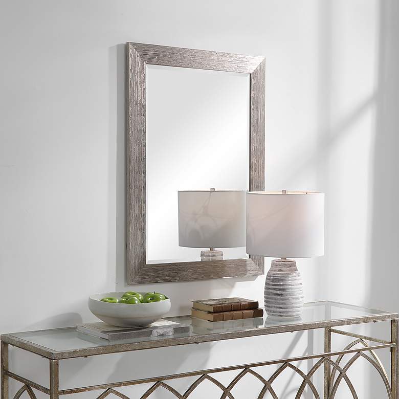 Image 4 Noble Park Meadowview Silver Toned 26" x 36" Wall Mirror more views
