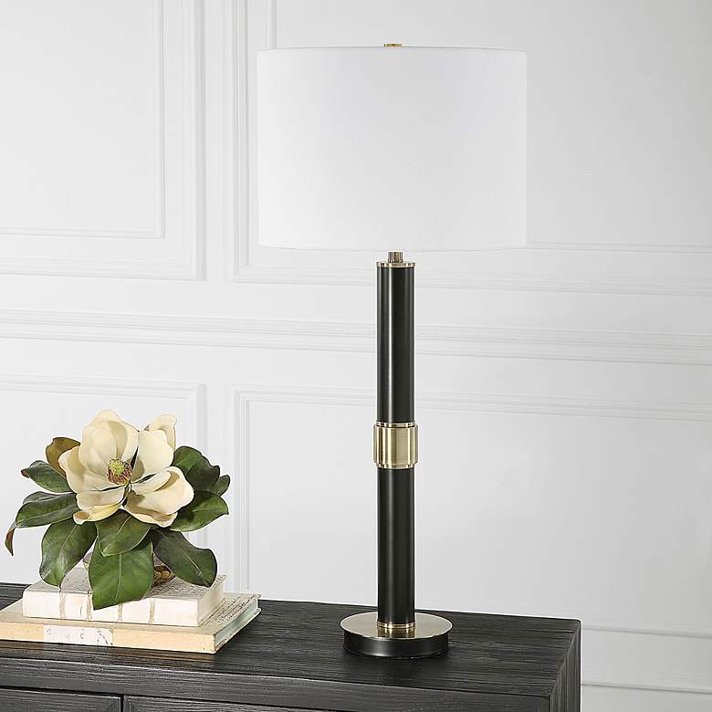 Image 3 Noble Park Mineola Black and Gold Metal Table Lamp more views