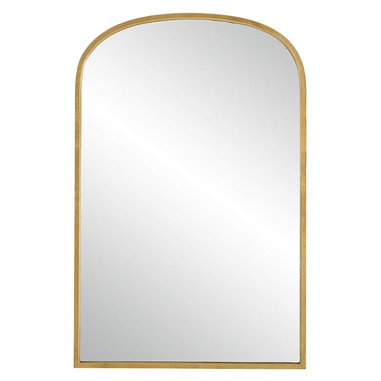 Image 2 Noble Park Miri Gold Leaf 22" x 34" Arch Wall Mirror