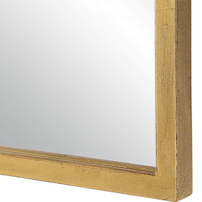 Image 5 Noble Park Miri Gold Leaf 22" x 34" Arch Wall Mirror more views