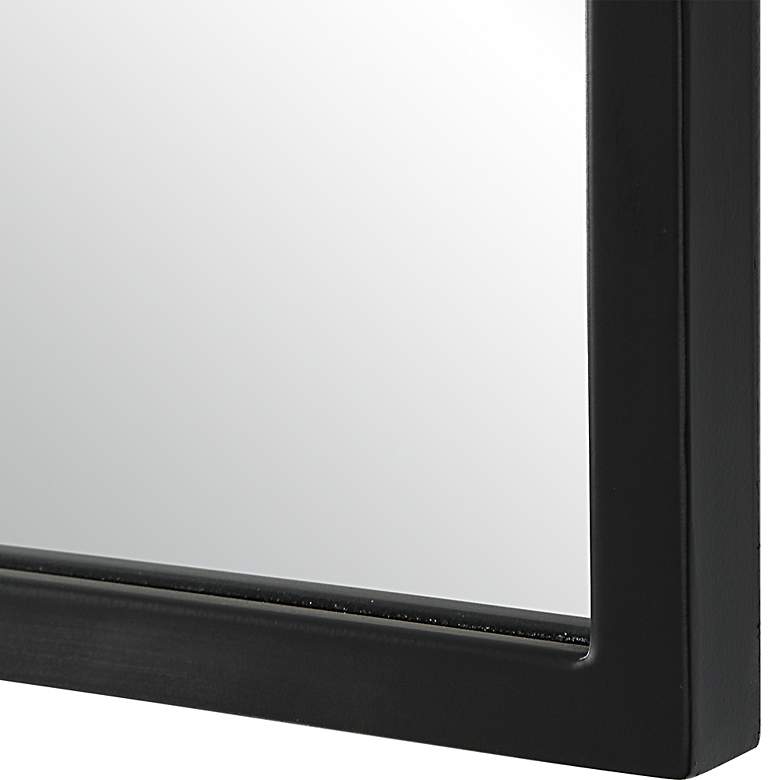 Image 5 Noble Park Miri Satin Black 22" x 34" Arch Wall Mirror more views
