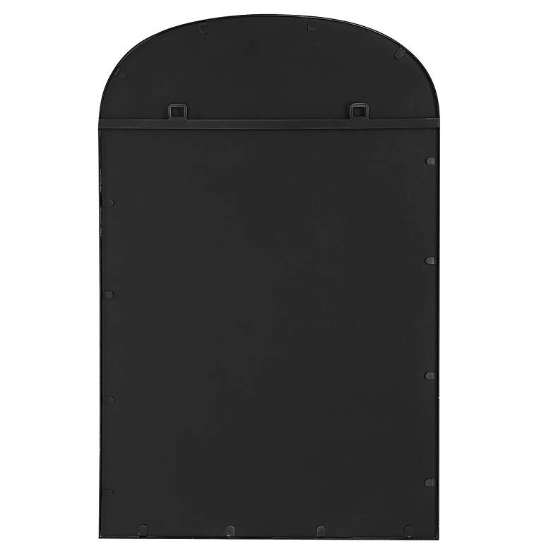 Image 6 Noble Park Miri Satin Black 22" x 34" Arch Wall Mirror more views