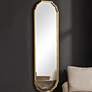 6_Noble Park Natomas Gold Leaf 21 1/2" x 61 1/2" Wall Mirror more views