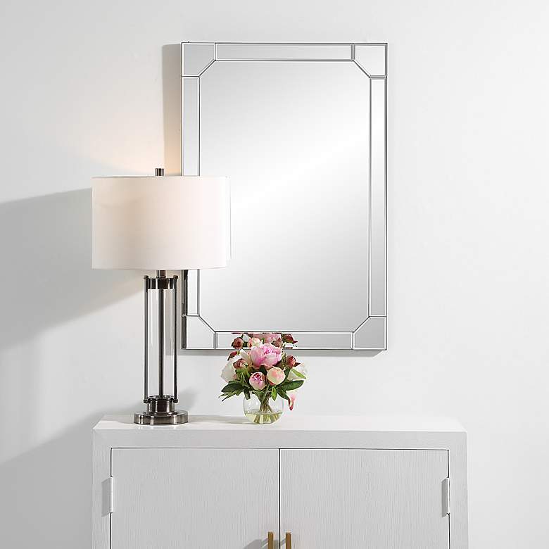 Image 1 Noble Park Neve Black 24" x 36" Rectangular Wall Mirror