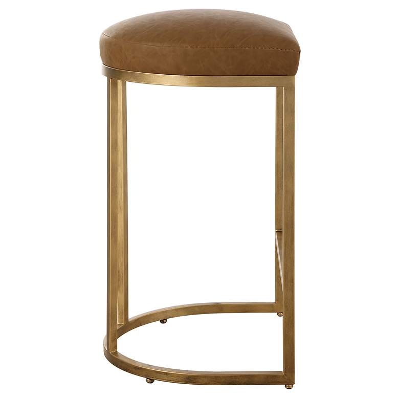 Image 6 Noble Park Nova 26 1/4" Rich Camel and Brass Counter Stool more views