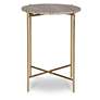 2_Noble Park Odelia 16"W Gold and Dark Travertine Accent Table