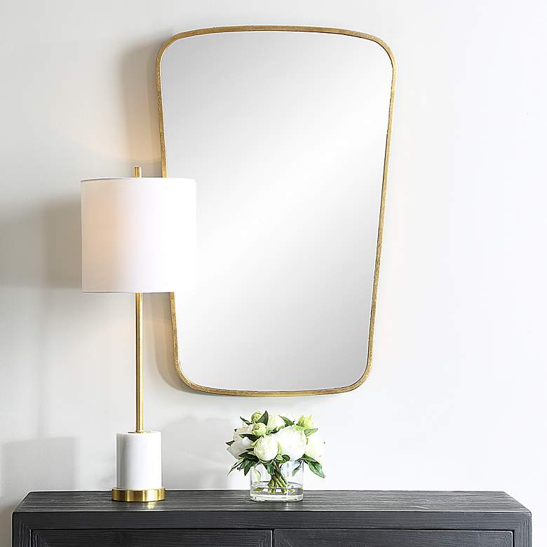 Image 1 Noble Park Orion Gold Leaf 22" x 34" Wall Mirror