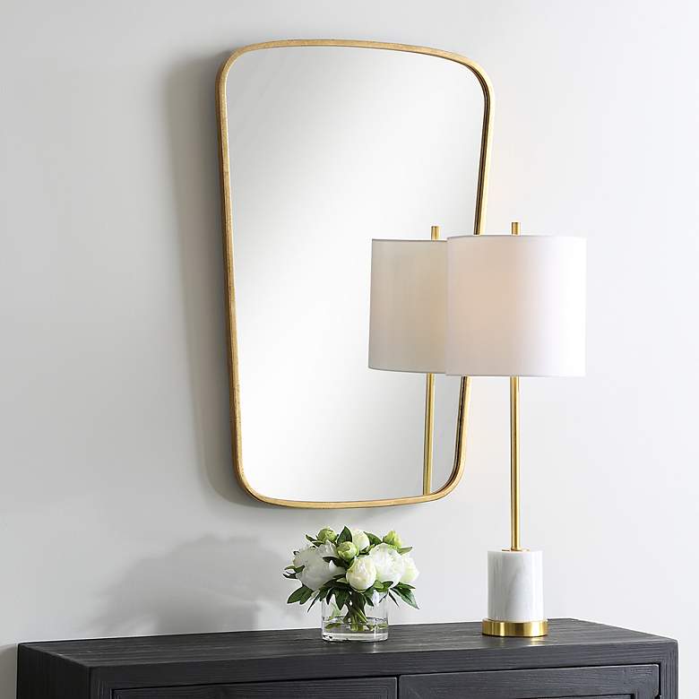 Image 3 Noble Park Orion Gold Leaf 22" x 34" Wall Mirror more views