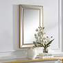 3_Noble Park Osmer Gold Beaded 20" x 32" Wall Mirror more views