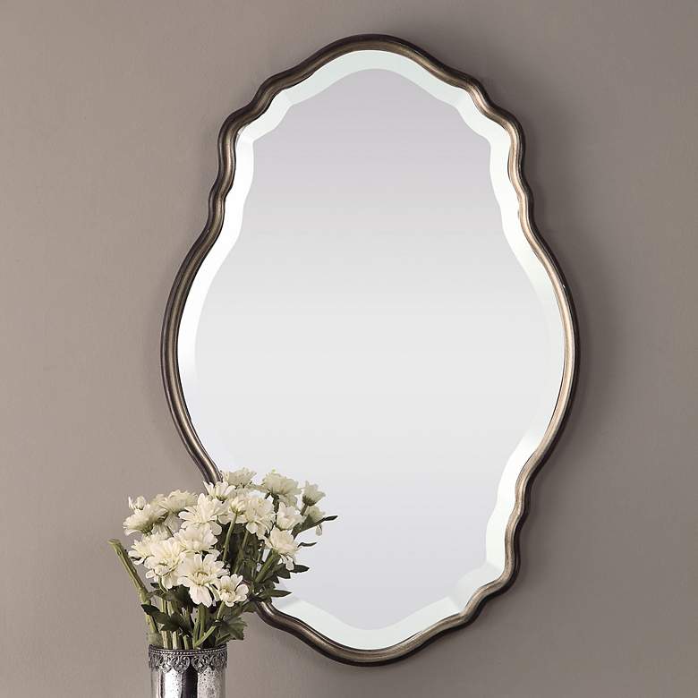 Image 1 Noble Park Pocket Champagne 22 1/4" x 33 1/4" Wall Mirror