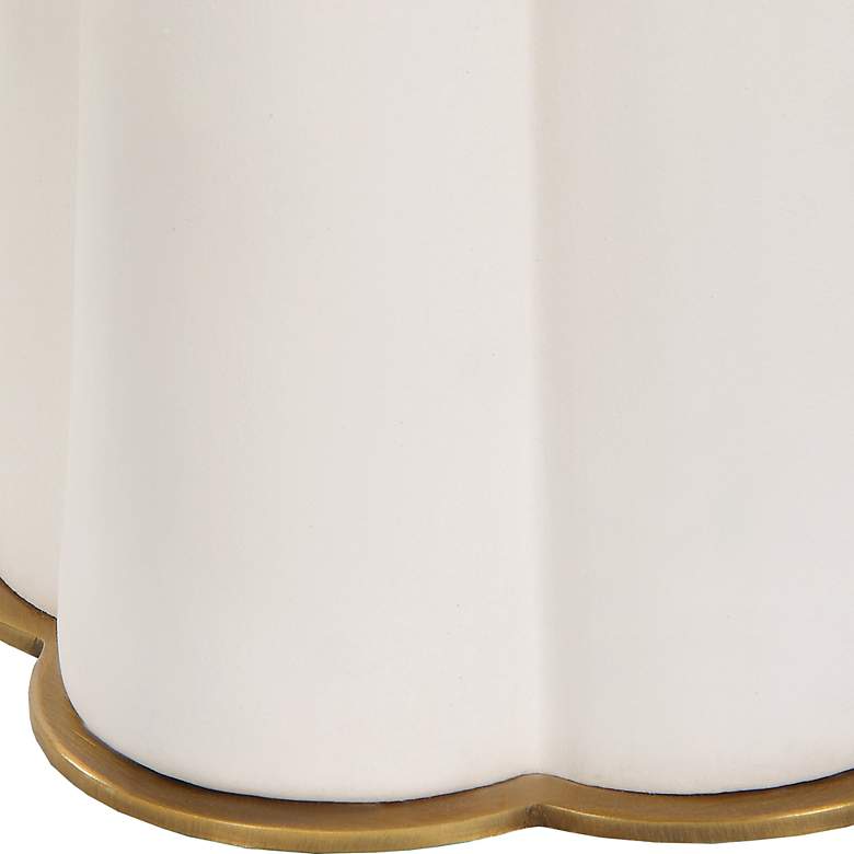 Image 4 Noble Park Presidio Satin White Ceramic Table Lamp more views