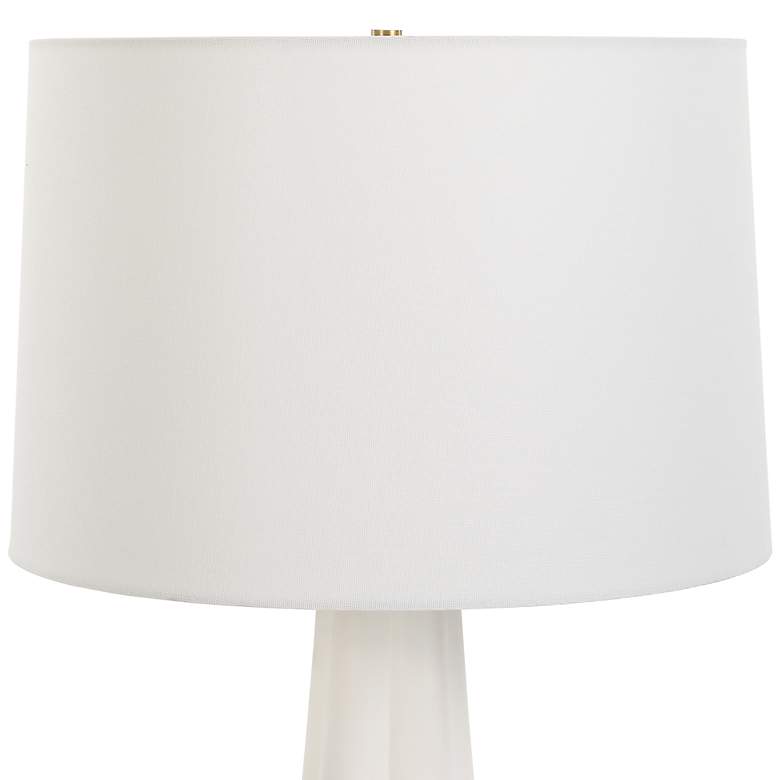 Image 5 Noble Park Presidio Satin White Ceramic Table Lamp more views