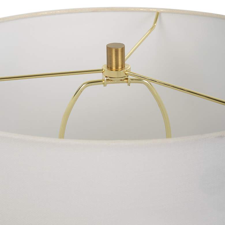 Image 6 Noble Park Presidio Satin White Ceramic Table Lamp more views