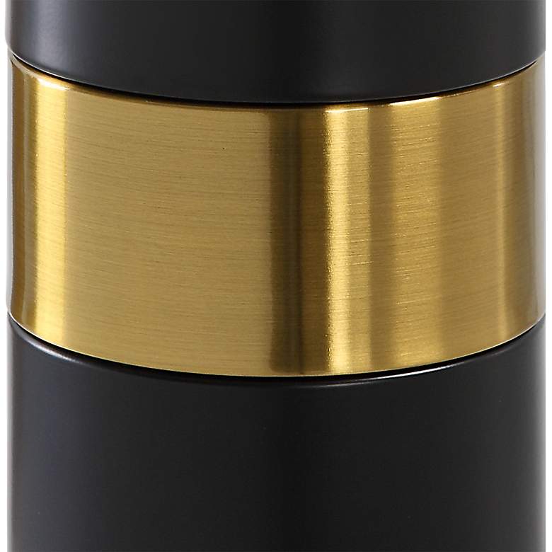 Image 4 Noble Park Primera Black and Gold Cylinder Table Lamp more views