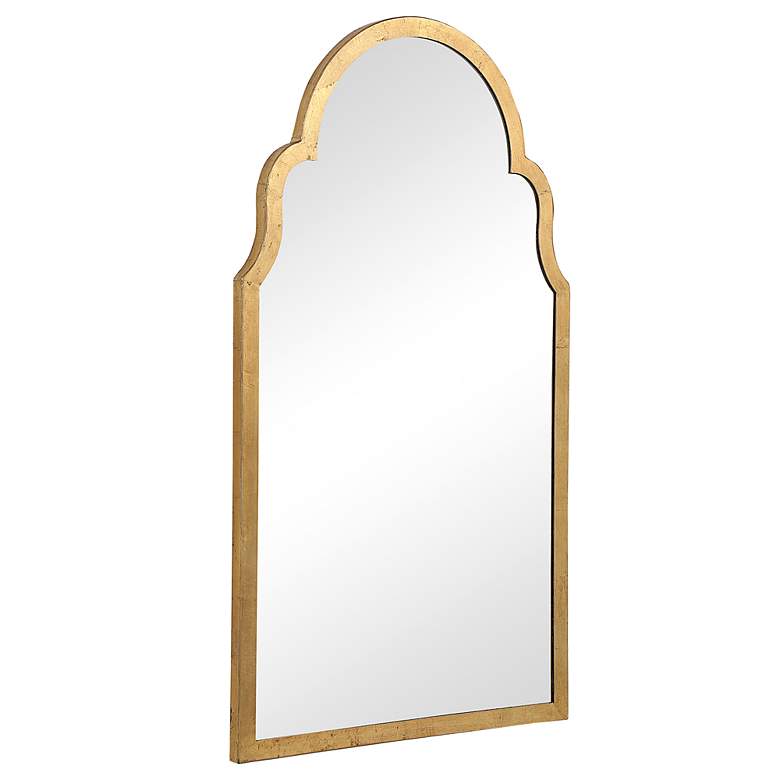 Image 4 Noble Park Quinn Gold 21" x 37" Arch Top Wall Mirror more views