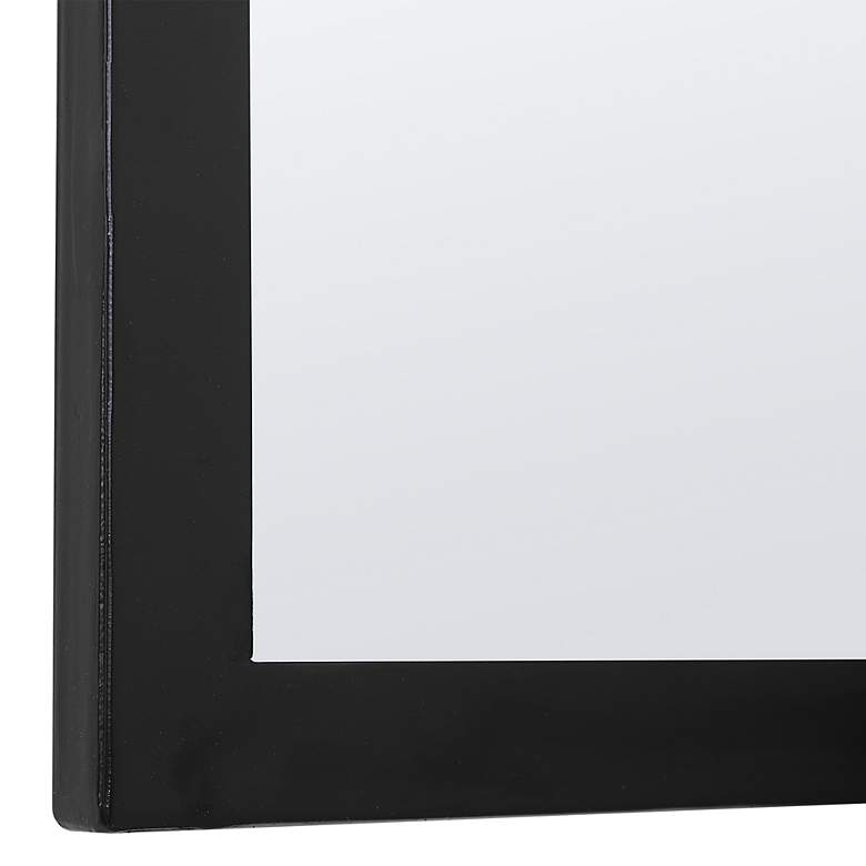 Image 5 Noble Park Quinn Satin Black 21" x 37" Arch Top Wall Mirror more views