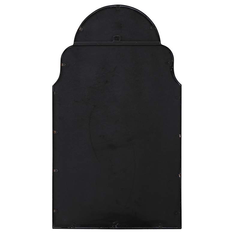 Image 6 Noble Park Quinn Satin Black 21" x 37" Arch Top Wall Mirror more views