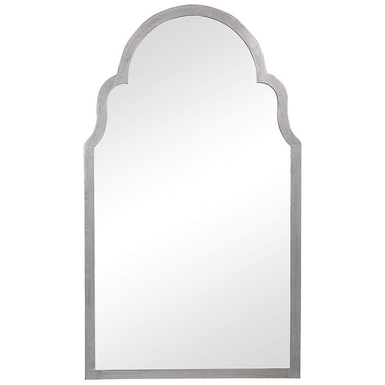 Image 2 Noble Park Quinn Silver 21" x 37" Arch Top Wall Mirror