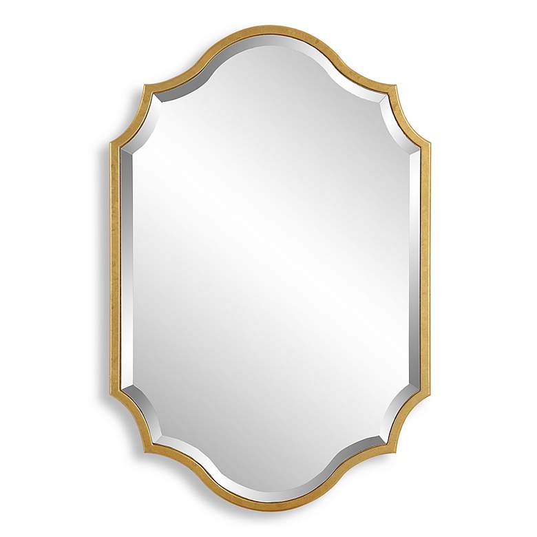Image 2 Noble Park Regency Rich Gold Leaf 27" x 40 1/2" Wall Mirror
