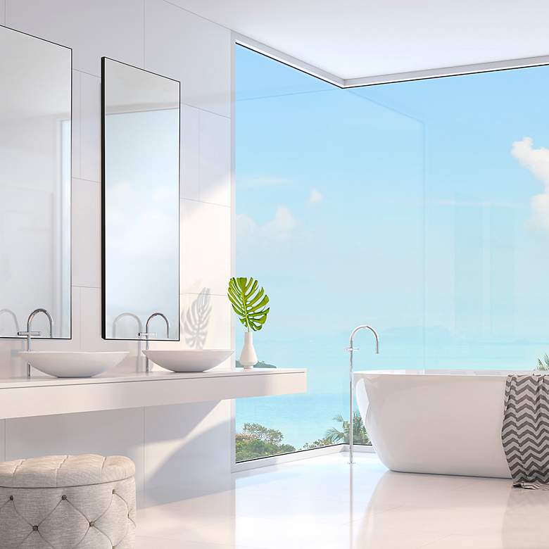 Image 3 Noble Park Reid Black 20" x 60" Wall/Floor Mirror more views