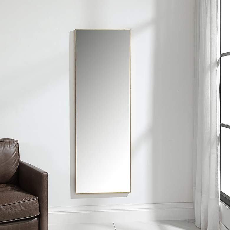 Image 1 Noble Park Reid Gold 20" x 60" Wall/Floor Mirror