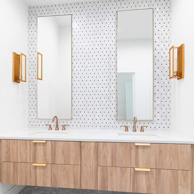 Image 3 Noble Park Reid Gold 20" x 60" Wall/Floor Mirror more views