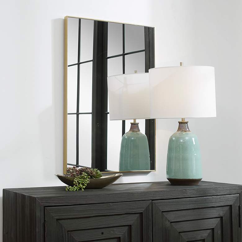 Image 3 Noble Park Reid Gold 21" x 31" Rectangular Wall Mirror more views