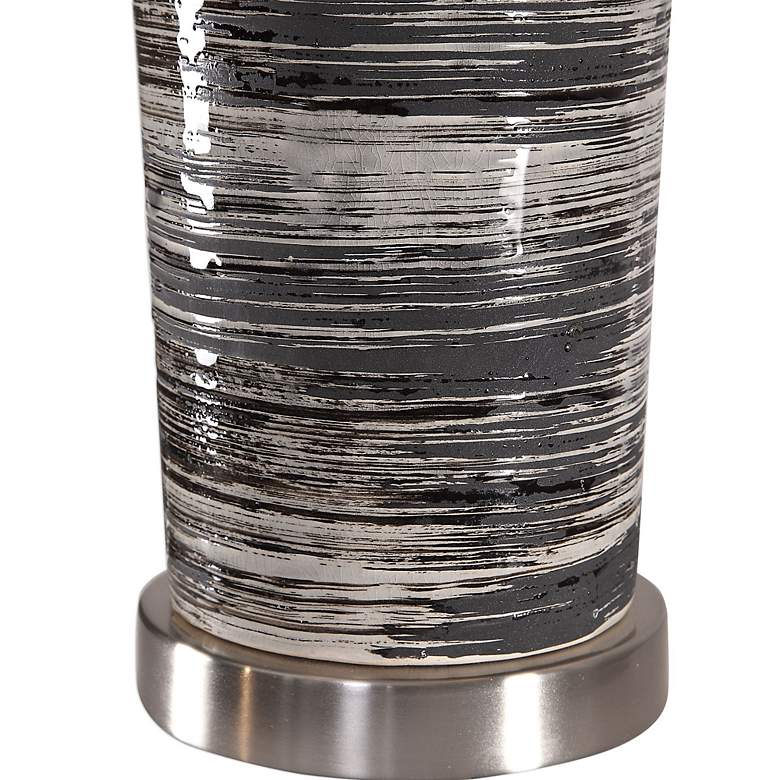 Image 4 Noble Park Roanoake Dark Gray Ceramic Table Lamp more views