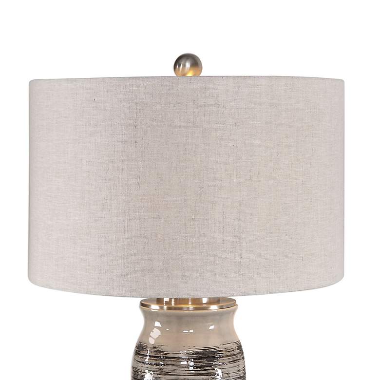 Image 5 Noble Park Roanoake Dark Gray Ceramic Table Lamp more views