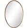 Noble Park Roseville Gold Leaf 24" x 35" Oval Wall Mirror