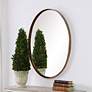 4_Noble Park Roseville Gold Leaf 24" x 35" Oval Wall Mirror more views