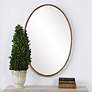 6_Noble Park Roseville Gold Leaf 24" x 35" Oval Wall Mirror more views