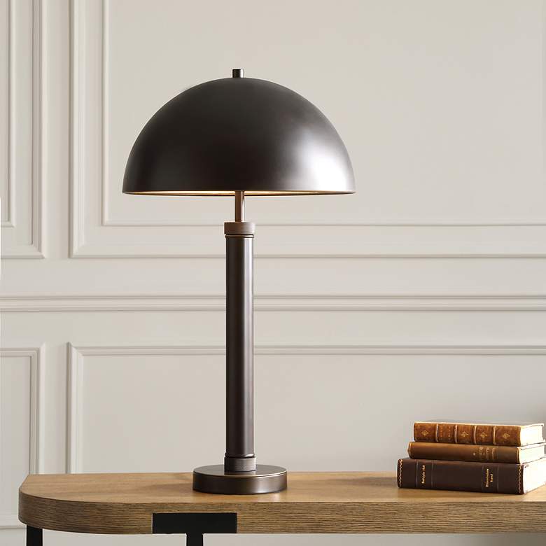 Image 1 Noble Park San Saba Dark Bronze Dome Table Lamp