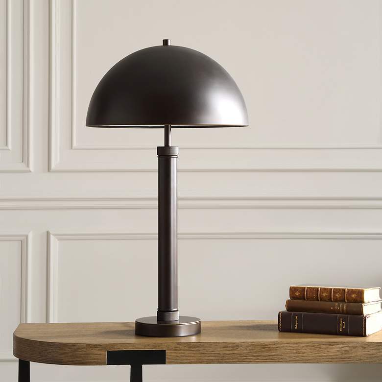 Image 3 Noble Park San Saba Dark Bronze Dome Table Lamp more views