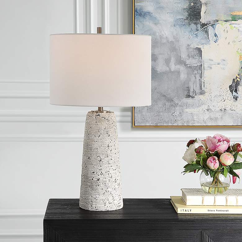 Image 1 Noble Park Savannah Sandstone Ceramic Table Lamp