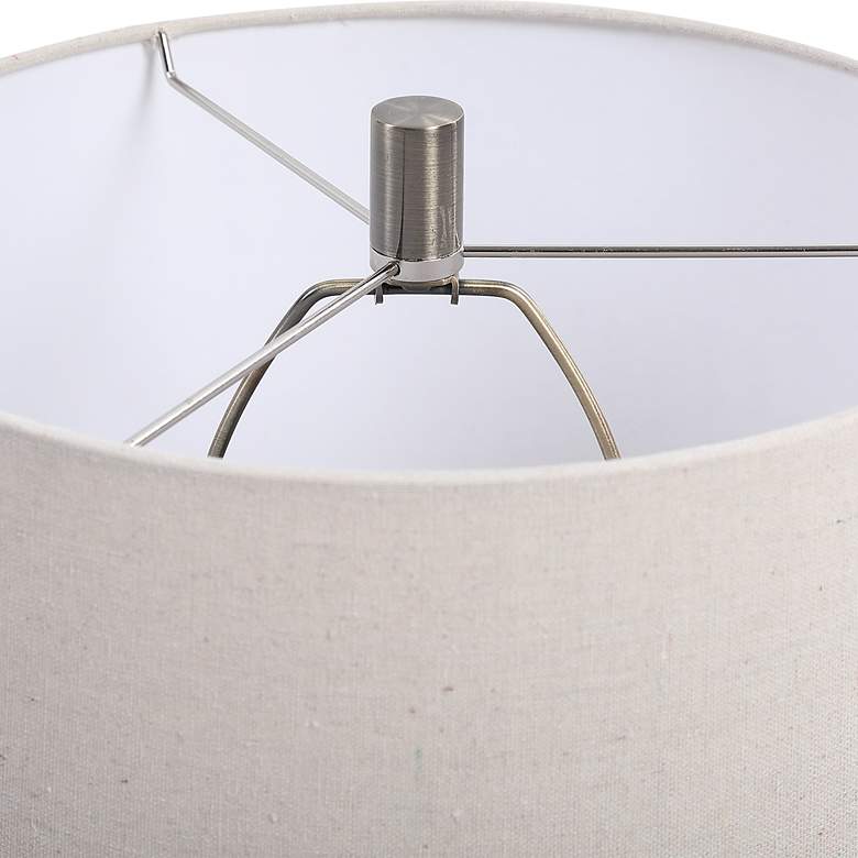 Image 4 Noble Park Seabrook Aqua Blue Ceramic Table Lamp more views