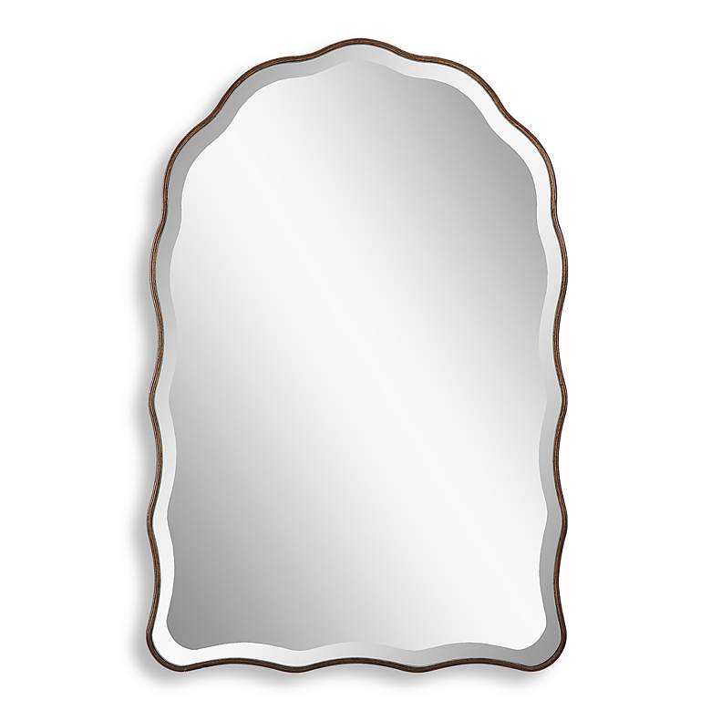 Image 2 Noble Park Seren Antique Bronze 24" x 36" Arch Wall Mirror